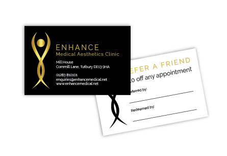Enhance Aesthetics Appointment Card